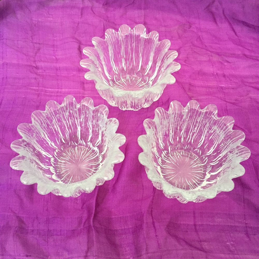 Mid Century Holmegaard Small Bowls set of 3